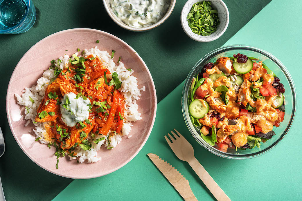 Chicken Tikka with Garlic Rice for Dinner Curried Chicken Salad for Lunch