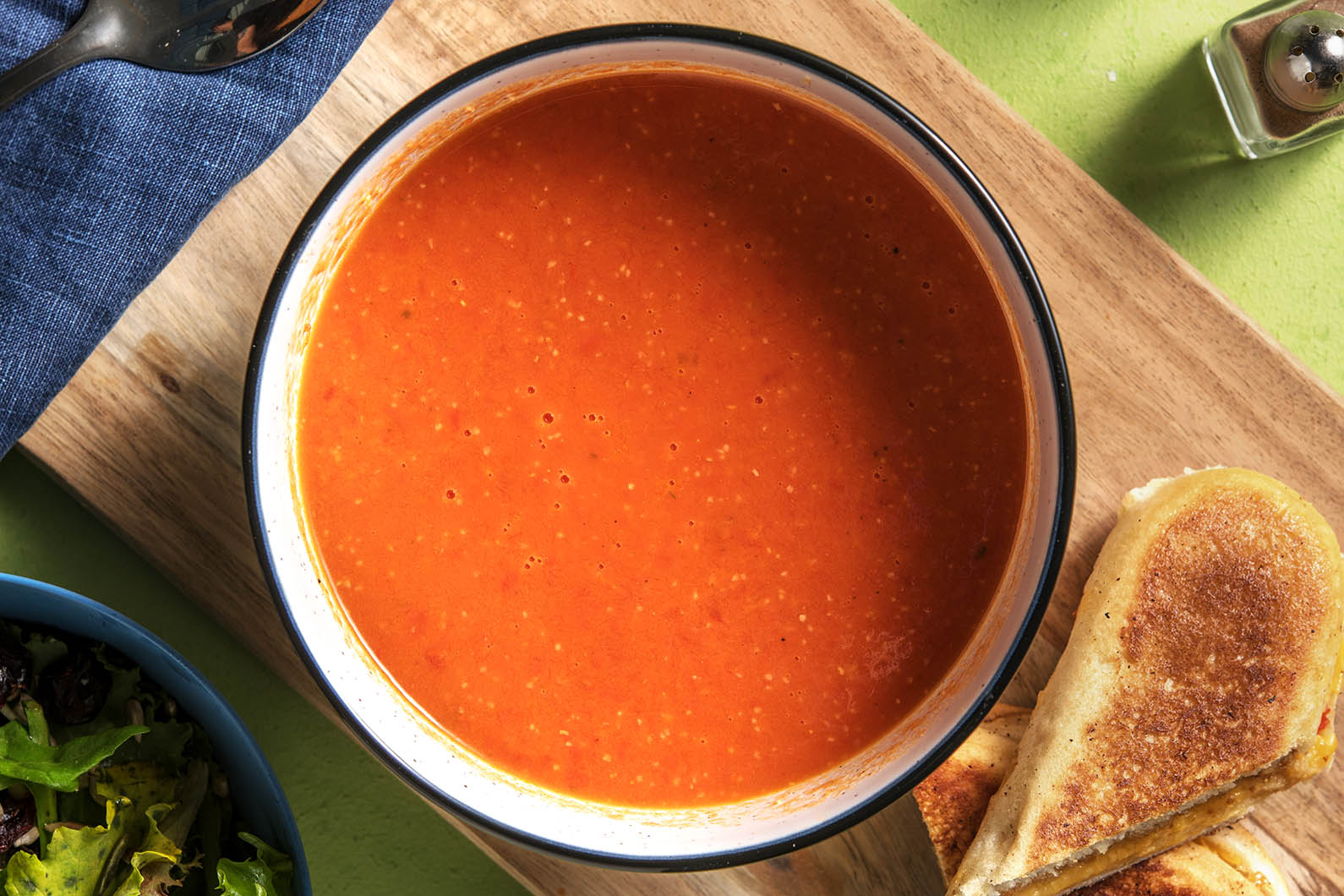 White Cheddar and Fig Grilled Cheese with classic tomato soup