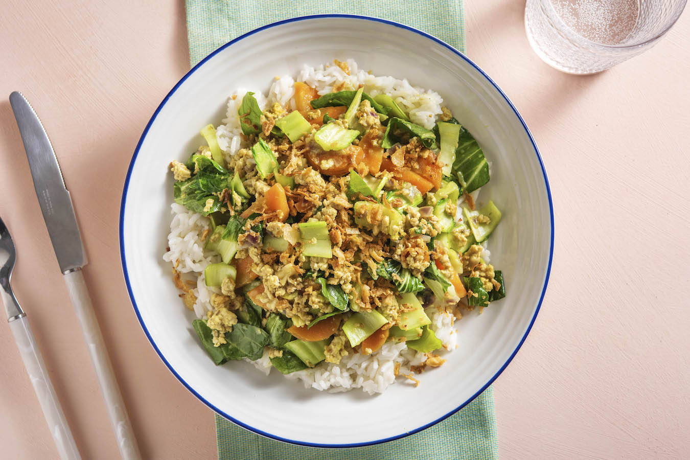 Penang Turkey Curry with jasmine rice in a coconut broth