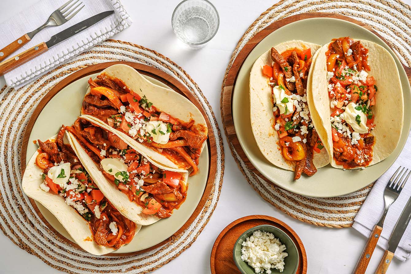 Slow Cooker Beef Barbacoa-Style Tacos with pico de gallo